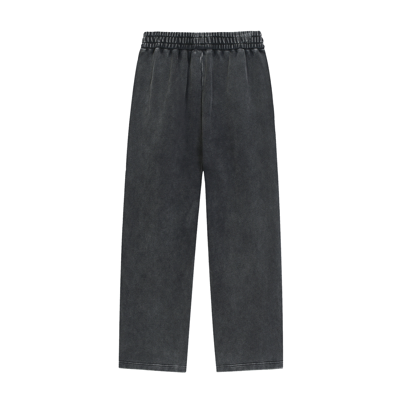 The Nashville Sweatpants are loose-fitting, unisex charcoal gray cotton pants with an elastic waistband and straight legs, ideal for relaxed streetwear style. Shown against a plain white background.