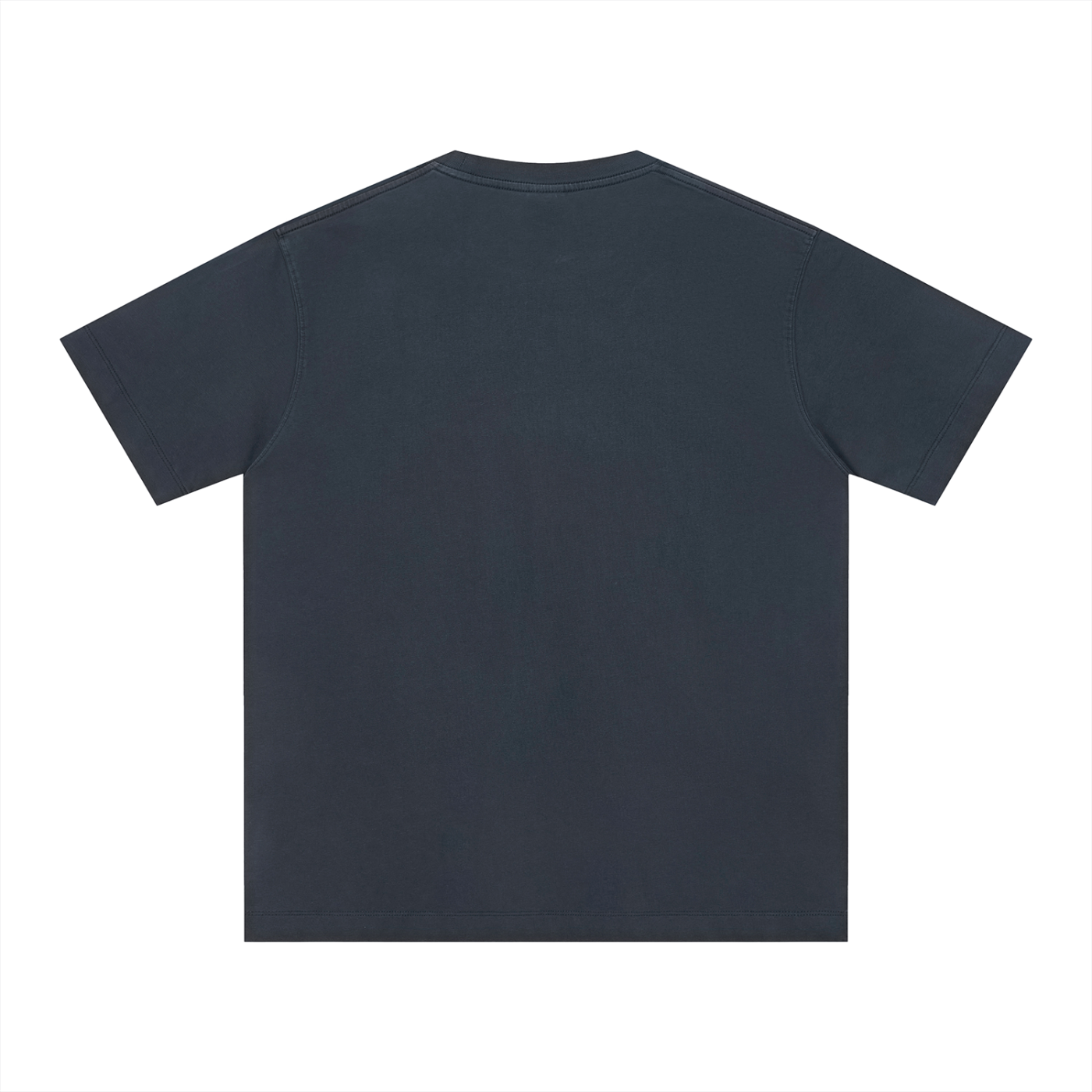 The Charleston Shirt is a dark gray, short sleeve unisex cotton tee with a loose fit and no visible logos or designs, shown from the back laid flat on a white background.