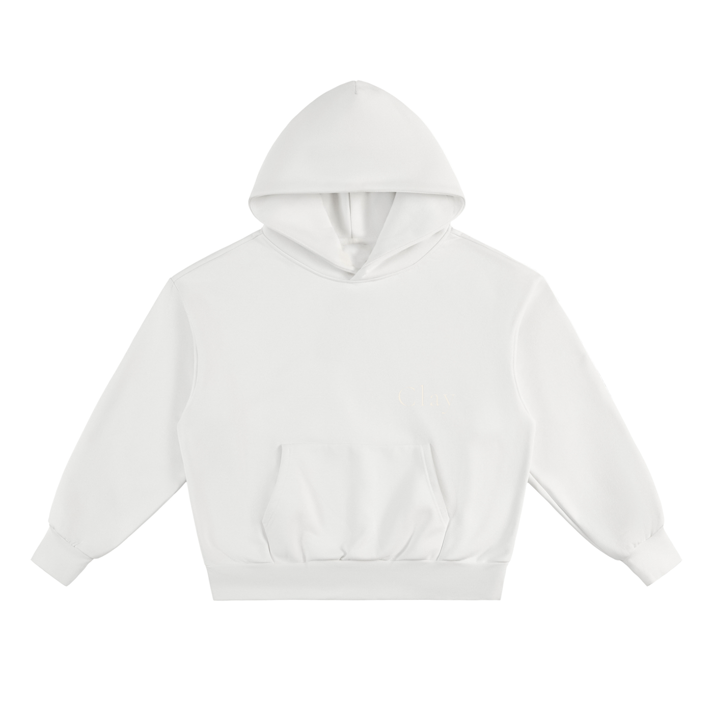 The Selma Hoodie is an oversized unisex hoodie made from a soft cotton blend with long sleeves, a front pouch pocket, and ribbed cuffs and waistband, shown against a white background.