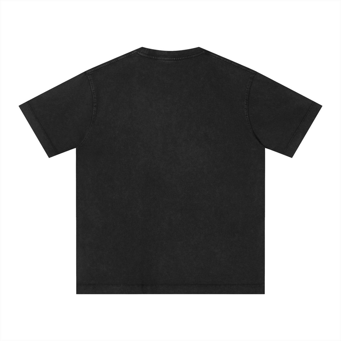 The Charleston Shirt, a unisex black cotton t-shirt with short sleeves, is displayed from the back and laid flat on a white background.